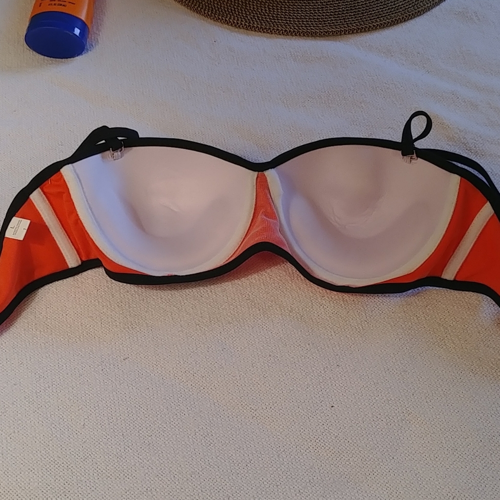 NWOT Pink & Orange Color Block Bikini - Picture 5 of 7